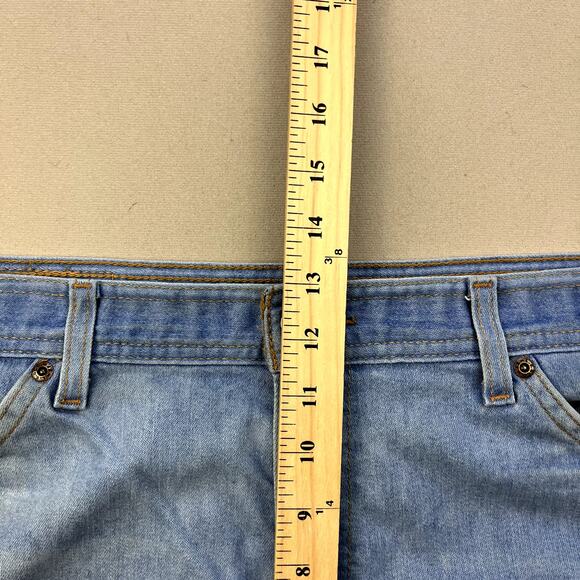 Vintage Levis Skosh Jeans Mens 38 Blue Denim Straight Leg Light Stone Wash y2k - Picture 13 of 14